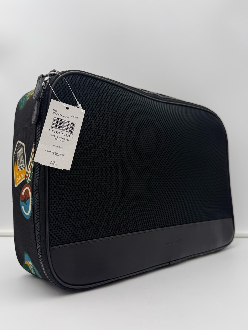 COACH NY • Unisex NWT Set of 3 Packing Cubes w/ Travel Patches in Black • 1287 - Picture 9 of 11